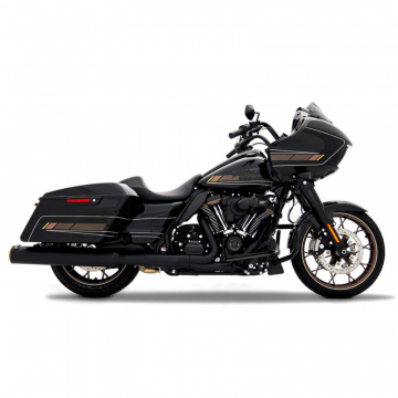 Rinehart 500-1111 4.5" HP45 XL Slip-on Exhausts, Black w/ Bronze for Harley Touring '17-