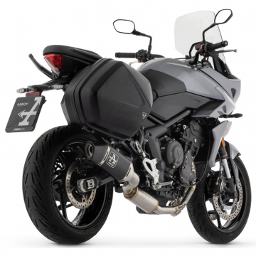 view Arrow 71004VAN Veloce Racing Full Exhaust, Aluminum Dark for Triumph Tiger 660 '22-