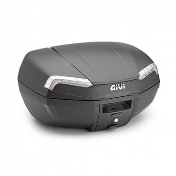 Givi E46NT Riviera Monolock Top Case Black with Smoked Reflector, 46 Liter