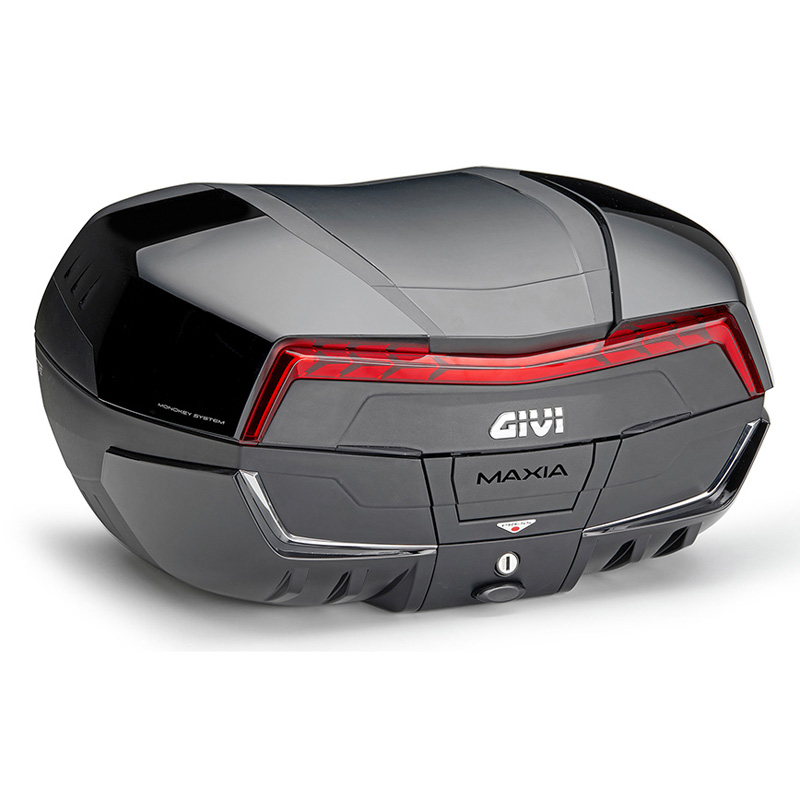 GIVI MAXIA-5 V58NN LED付き（E249） Givi V58NNBA Maxia 5 Monokey Top Case Black with Red Reflectors