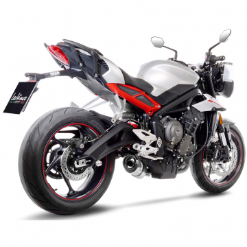 view LeoVince 14288E LV One Evo Slip-on Exhaust, Stainless for Street Triple 765 '17-'22