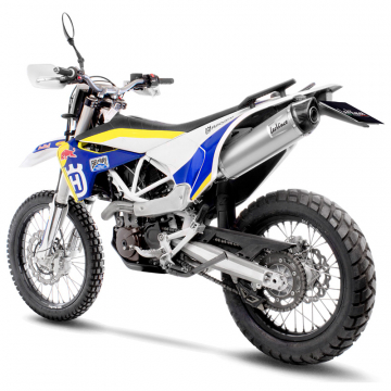 view LeoVince 14325E LV One Evo Slip-on Exhaust, Carbon for Supermoto/Enduro 701 '17-'22