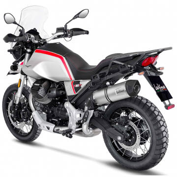 view LeoVince 14348E LV One Evo Slip-on Exhaust, Titanium for Moto Guzzi V85 TT '19-'23