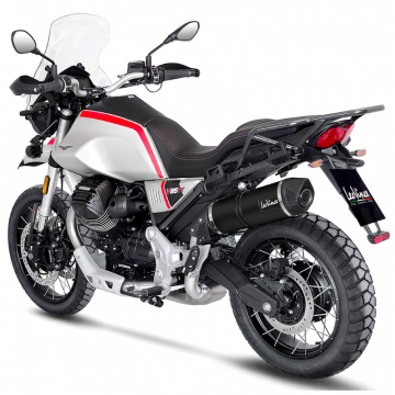 view LeoVince 14348EB LV One Evo Slip-on Exhaust, Black for Moto Guzzi V85 TT '19-'23