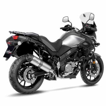 view LeoVince 14377E LV One Evo Slip-on Exhaust, Stainless for Suzuki V-Strom 650/XT '17-