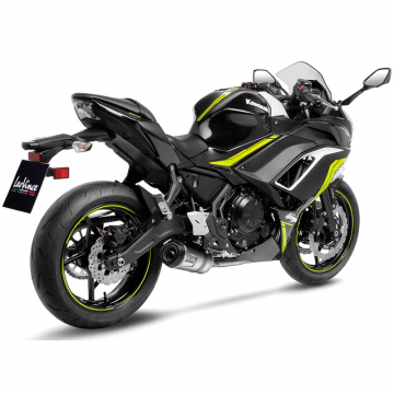 LeoVince 14379EBN LV One Evo Black Edition Exhaust for Kawasaki 650 models