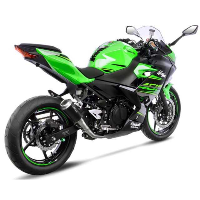 LeoVince 15218B LV-10 Black Slip-on Exhaust for Kawasaki Z400