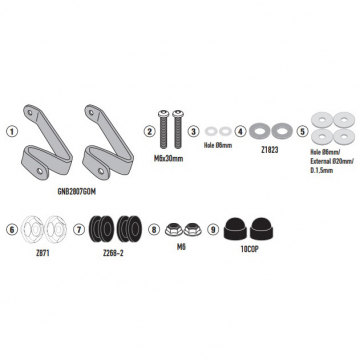 view Givi D1190KIT Specific Windshield Fit Kit for Honda PCX 150 (2021-)