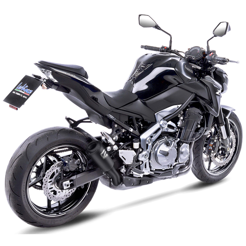 LeoVince 15204FB LV-10 Full Black Slip-on Exhaust for Kawasaki