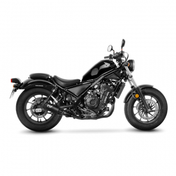 view LeoVince 15224FB LV-10 Full Black Slip-on Exhaust for Honda Rebel 300/500 '17-
