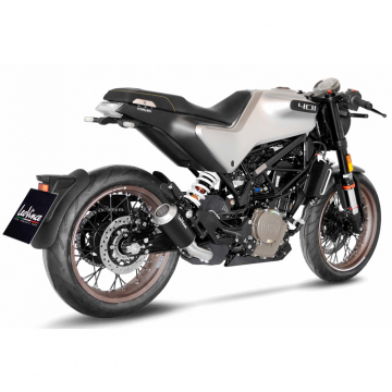 view LeoVince 15242B LV-10 Black Slip-on Exhaust for Husqvarna Vitpilen/Svartpilen '20-