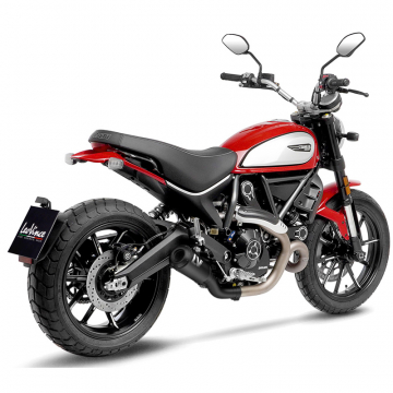 view LeoVince 15250FB LV-10 Full Black Slip-on Exhaust for Ducati Scrambler (2021-)