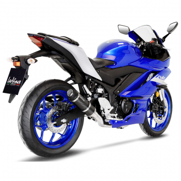 view LeoVince 3380E GP Corsa Evo Full Exhaust, Carbon for Yamaha YZF-R3/MT-03 '15-'21