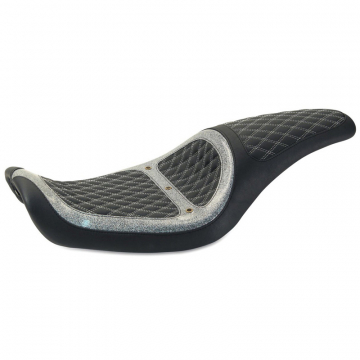 view Mustang 74106MS Revere Runner Vent One-Piece Seat for Harley Dyna '06-'17