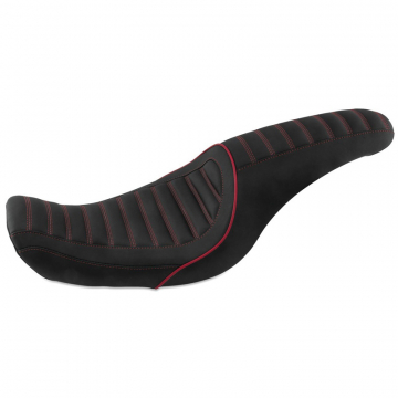 view Mustang 74107DC Revere Journey Stripe One-Piece Seat for Harley Dyna '06-'17