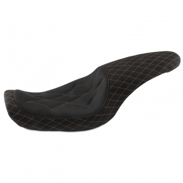 view Mustang 74108MO Revere Journey Diamond One-Piece Seat for Harley Dyna '06-'17
