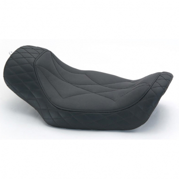 view Mustang 75054 Revere Journey Diamond Solo Seat for Harley Dyna '06-'17