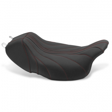 view Mustang 75054BUR Revere Journey Diamond Solo Seat for Harley Dyna '06-'17