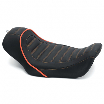 view Mustang 75103MO Revere Journey Stripe Solo Seat for Harley Dyna '06-'17