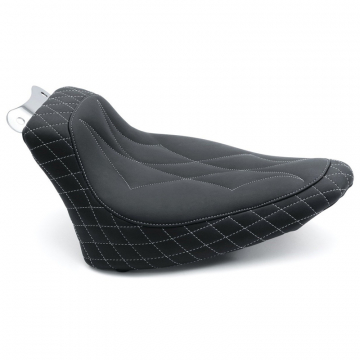 view Mustang 75193GM Revere Journey Diamond Solo Seat for Harley Softail '00-'15