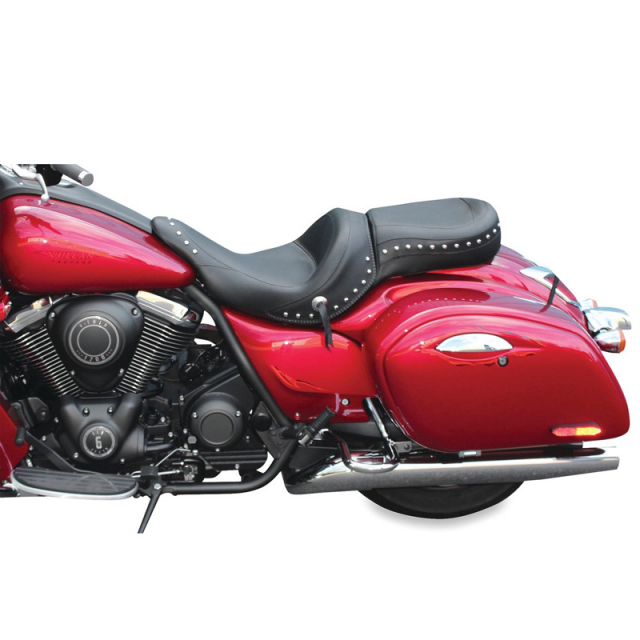 Mustang 76286 Standard Touring One-Piece Seat, Black for Vulcan