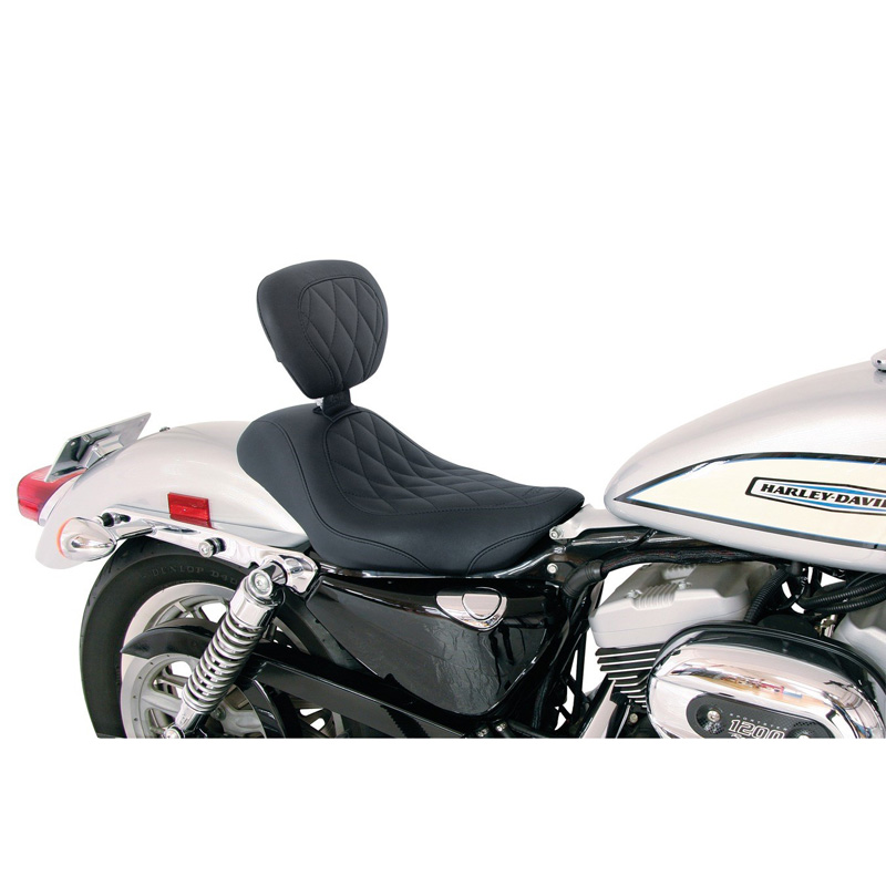 Mustang 79814 Wide Tripper Solo Seat w/ Backrest, Diamond