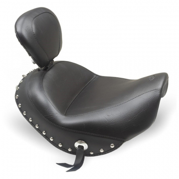 view Mustang 89202 Wide Touring Solo Seat, w/ Backrest for Suzuki Boulevard C90T '15-'19