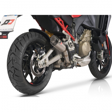 view QD ADUC0600033 Gunshot Slip-on Exhaust, Titanium-Carbon for Ducati Multistrada V4 '21-