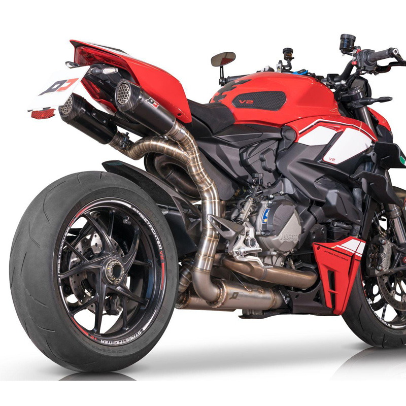 QD ADUC0630029 Euro 5 Semi Full Exhaust, Gloss Black for