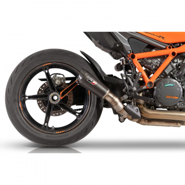 view QD AKTM0200038 Euro 5 Gunshot Slip-on Exhaust, Dark for KTM 1290 Super Duke R (2020-)