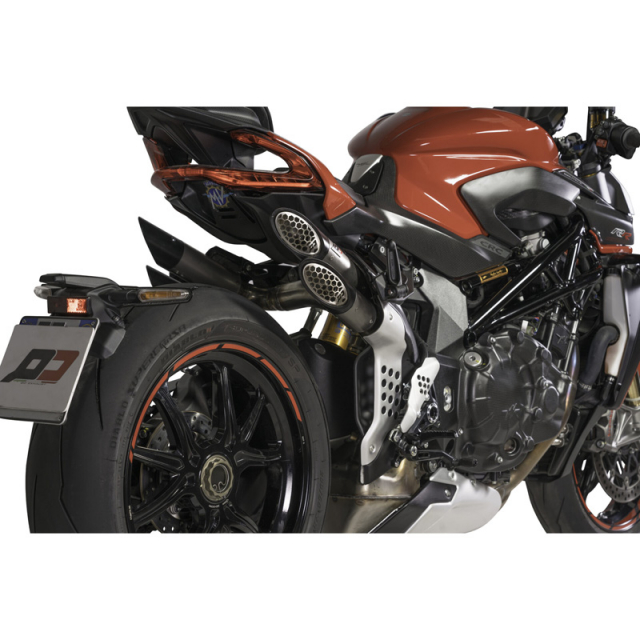 QD AMVA0080021 Power-Gun 4 Slip-on Exhausts, Titanium for MV