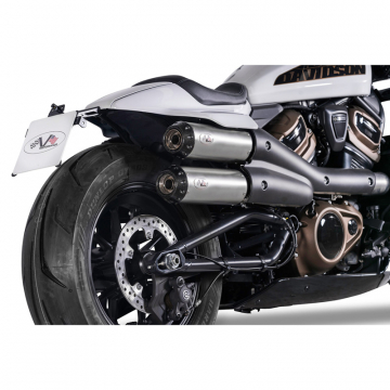 view V-Performance AHAR0260045-NK Tracker Racing Semi Exhaust, Tracker Silver for Sportster '21-