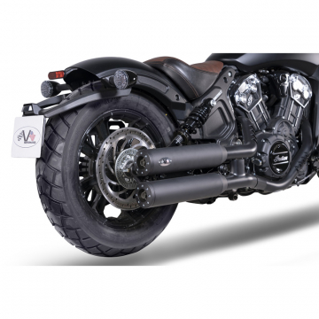 view V-Performance AIND0080014 Twin Exhausts, Chubby Dark for Indian Scout '15-'20