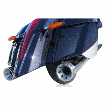 view V-Performance AVIC0030004 Euro 3 Twin Exhausts, Double Ring Chrome for Victory X-Country