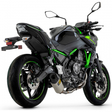 view Arrow 71961AKW Indy Race Evo Full Exhaust, Aluminum for Kawasaki Ninja 650 / Z650 '21-