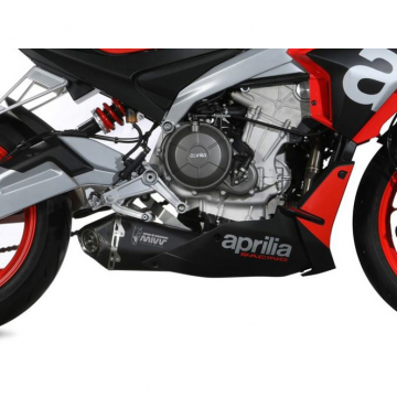 view Mivv A.014.LDRB Delta Race Full Exhaust, SS/Black for Aprilia RS/Tuono 660 '20-