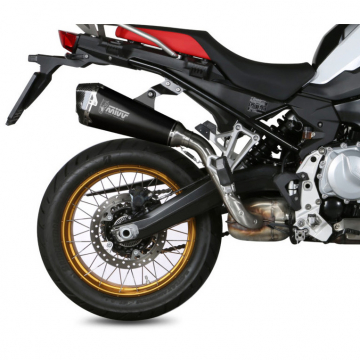 view Mivv B.033.LDRB Delta Race Slip-on Exhaust, Black Steel for BMW F750GS/F850GS '18-