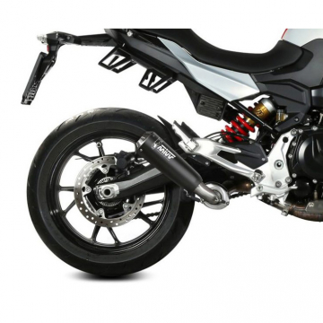 view Mivv B.038.LC4B X-M1 Slip-on Exhaust, Black Steel for BMW F900R '20-