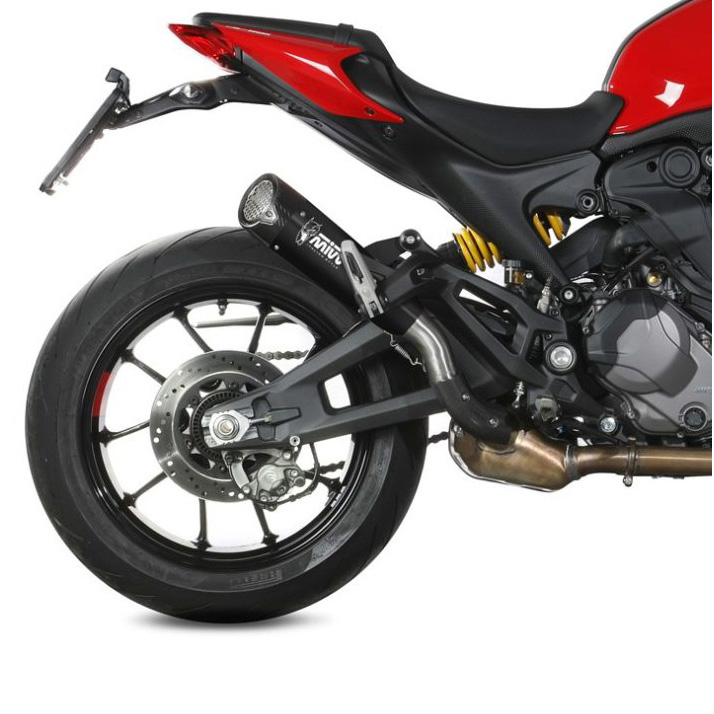 Mivv D.048.LC5B X-M5 Slip-on Exhaust, Black Steel for Ducati