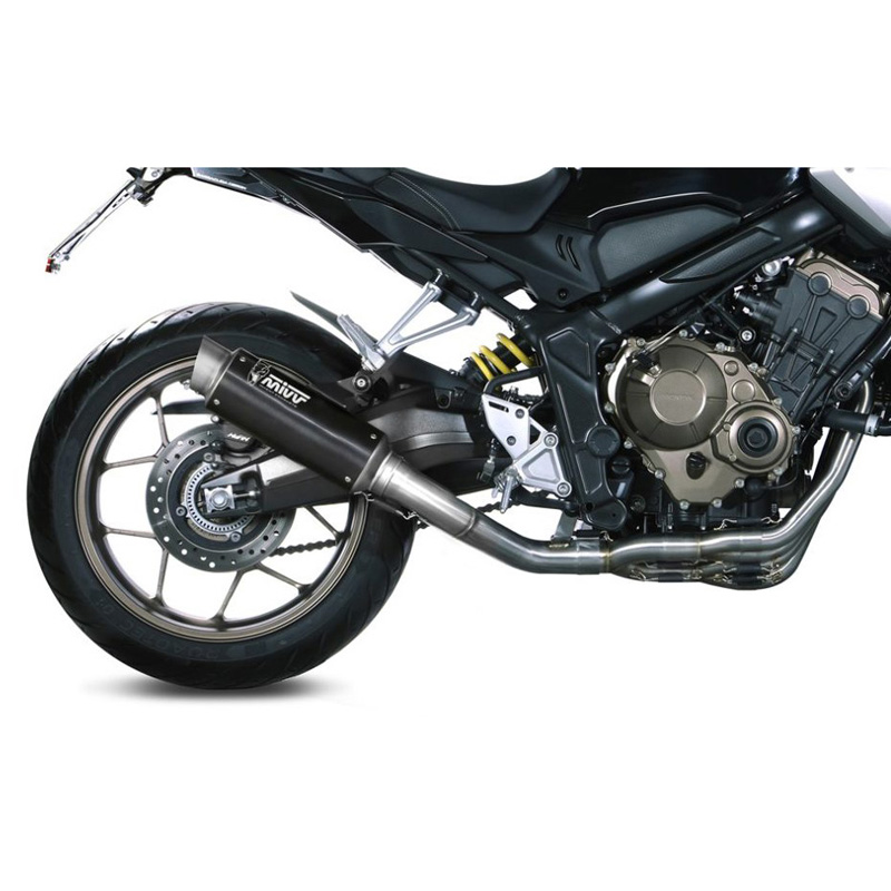 Mivv H.072.LXBP GP Pro Full Exhaust, Black Steel for Honda CB650R