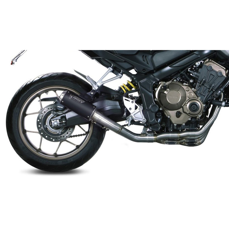 Mivv H.072.SM3B MK3 Full Exhaust, Black Steel for Honda CB650R
