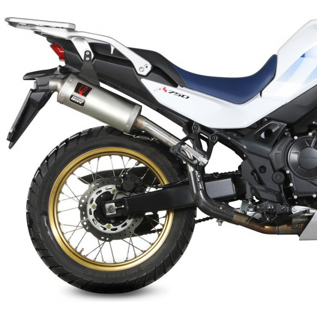 Mivv Dakar Slip-on Exhaust, Stainless Steel for Honda XL750