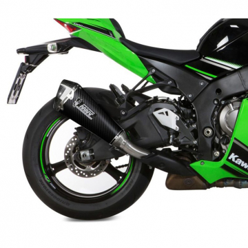 view Mivv K.042.LDRC Delta Race Slip-on Exhaust, Carbon for Kawasaki Ninja ZX-10R/RR/SE '16-