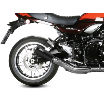 view Mivv K.046.LGB Ghibli Slip-on Exhaust, Black Steel for Kawasaki Z900RS '18-