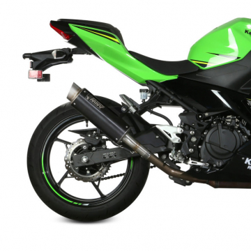view Mivv K.047.LXBP GP Pro Slip-on Exhaust, Black Steel for Kawasaki Ninja 400 '18-