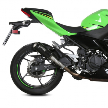 view Mivv K.047.SM3B MK3 Slip-on Exhaust, Black Steel for Kawasaki Ninja 400 '18-