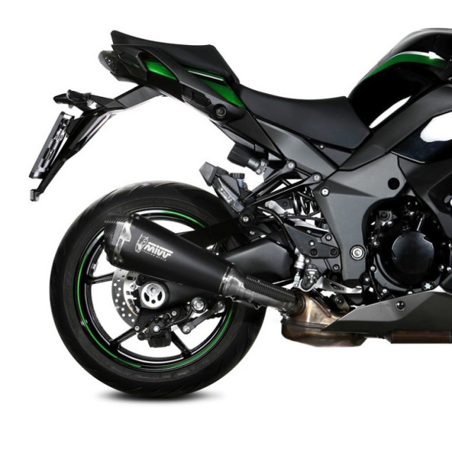Mivv K.054.LDRB Delta Race Slip-on Exhaust, Black Steel for Ninja