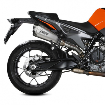 view Mivv KT.020.LDRX Delta Race Slip-on Exhaust, Stainless Steel for KTM 790 Duke '23-
