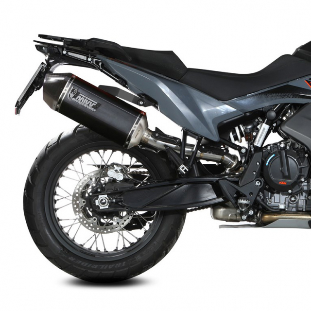 Mivv KT.021.LRB Speed Edge Slip-on Exhaust, Black Steel for KTM