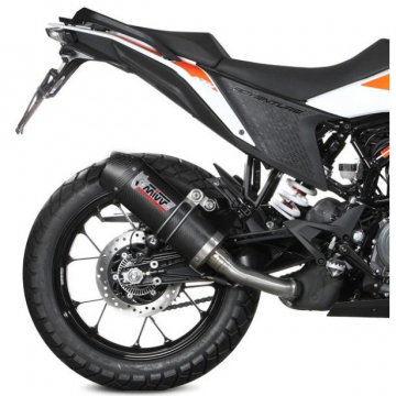 view Mivv KT.024.L3C Oval Slip-on Exhaust, Carbon for KTM 390 Adventure '20-